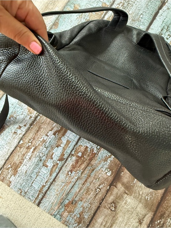 Henri Bendel Black Soft Pebbled Leather Backpack with Gold Hardware #Luxury main image 6